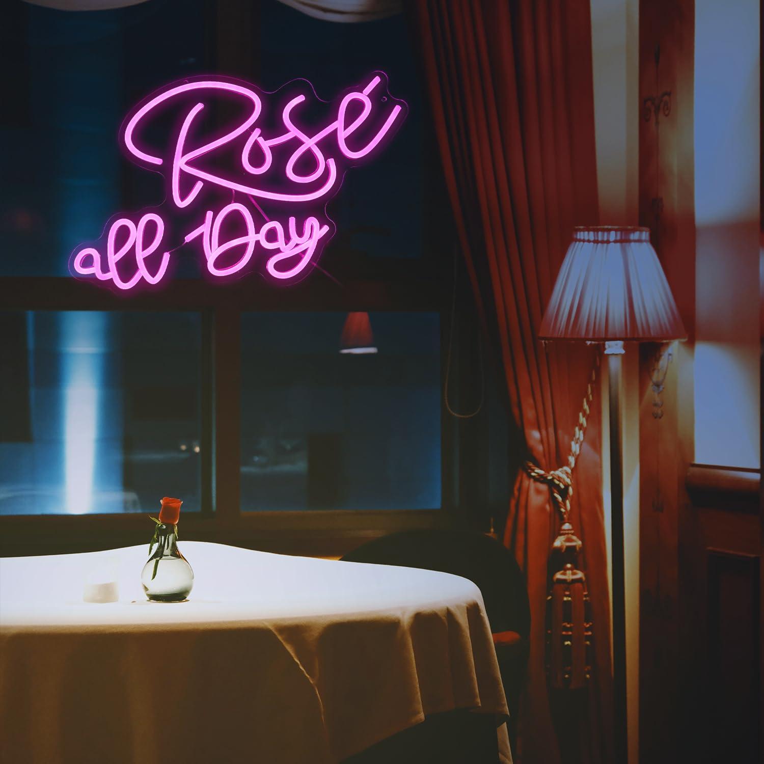 Rose All Day Neon Sign Dimmabl - Lighting Decoration For Wedding ulasan dan harga