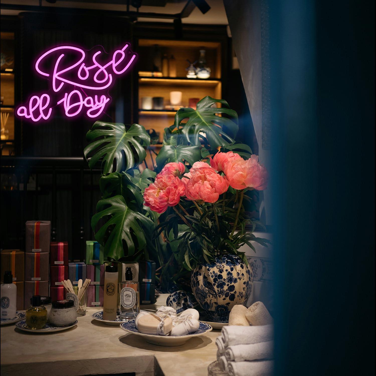 Rose All Day Neon Sign Dimmabl - Lighting Decoration For Wedding ulasan dan harga