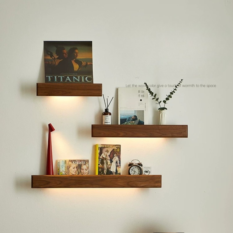 Solid Wood Wall Storage Shelf  - Lighting And Decor Magazine ulasan dan harga