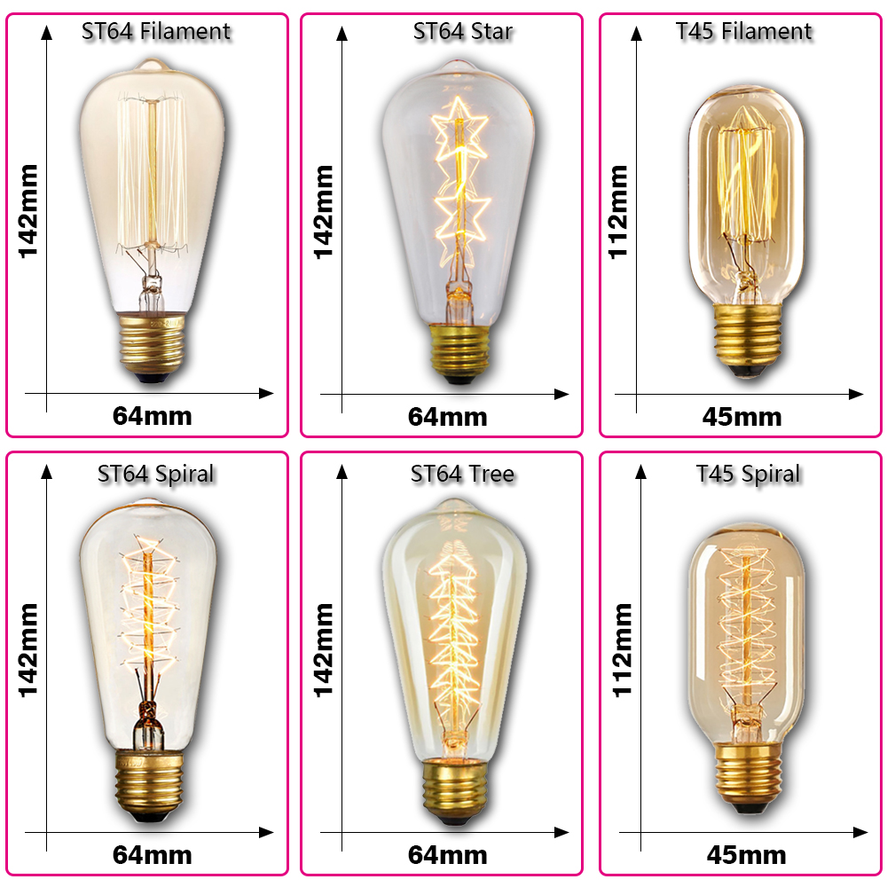 Retro Edison Light Bulb E27 40 - Lighting Decor Items ulasan dan harga