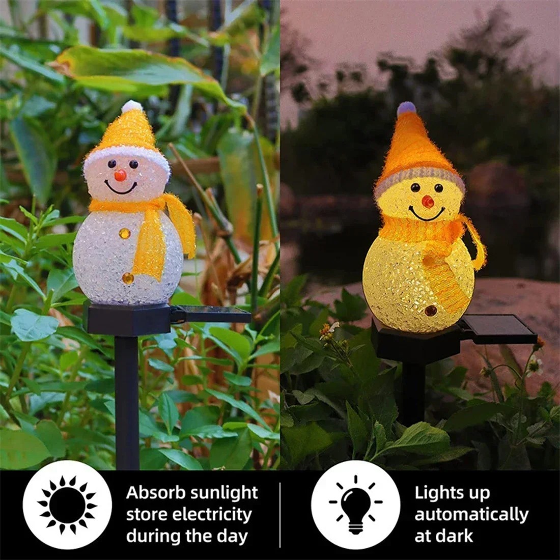 Christmas Snowman Solar Garden - Lighting Christmas Decor ulasan dan harga