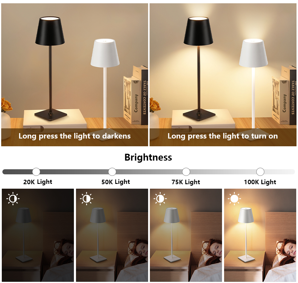 LED Rechargeable Desk Light Wi - Lighting Decoration In Bedroom ulasan dan harga
