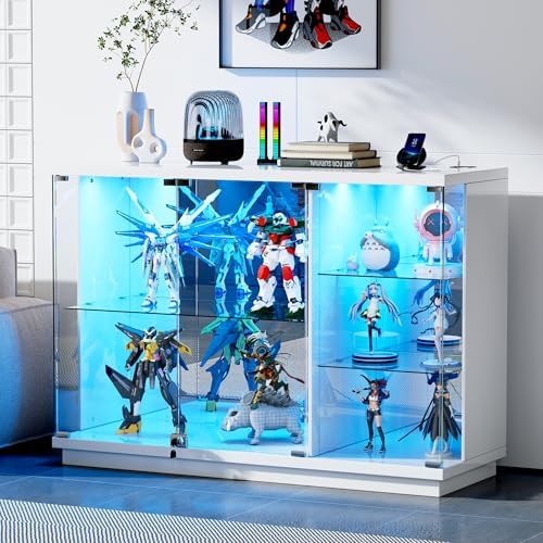 Glass Display Cabinet with Loc - Lighting & Home Decor Studio ulasan dan harga