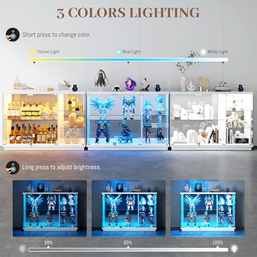 Glass Display Cabinet with Loc - Lighting & Home Decor Studio ulasan dan harga
