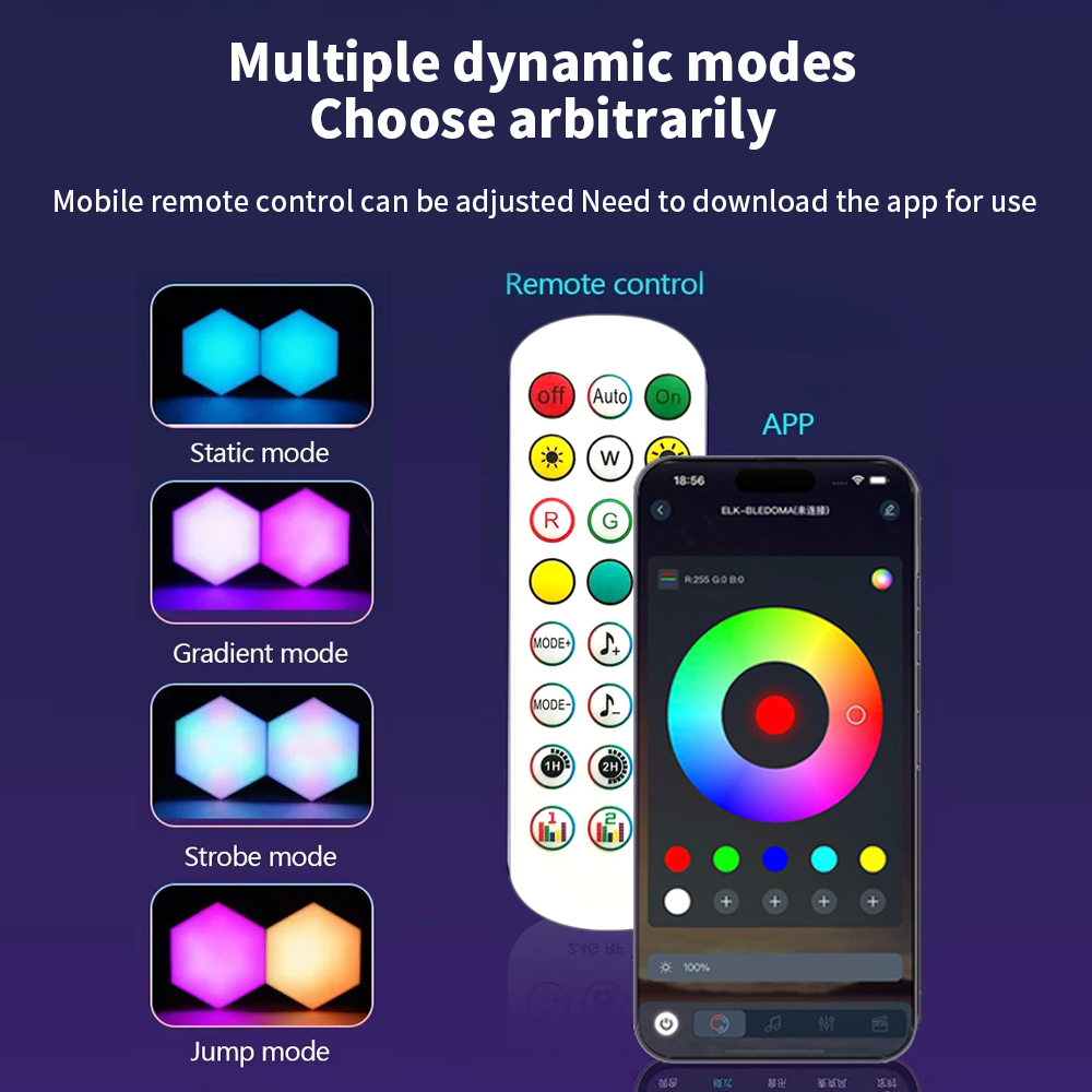Smart RGB Hex Wall Light DIY S - Ambient Lighting Decor For Room ulasan dan harga