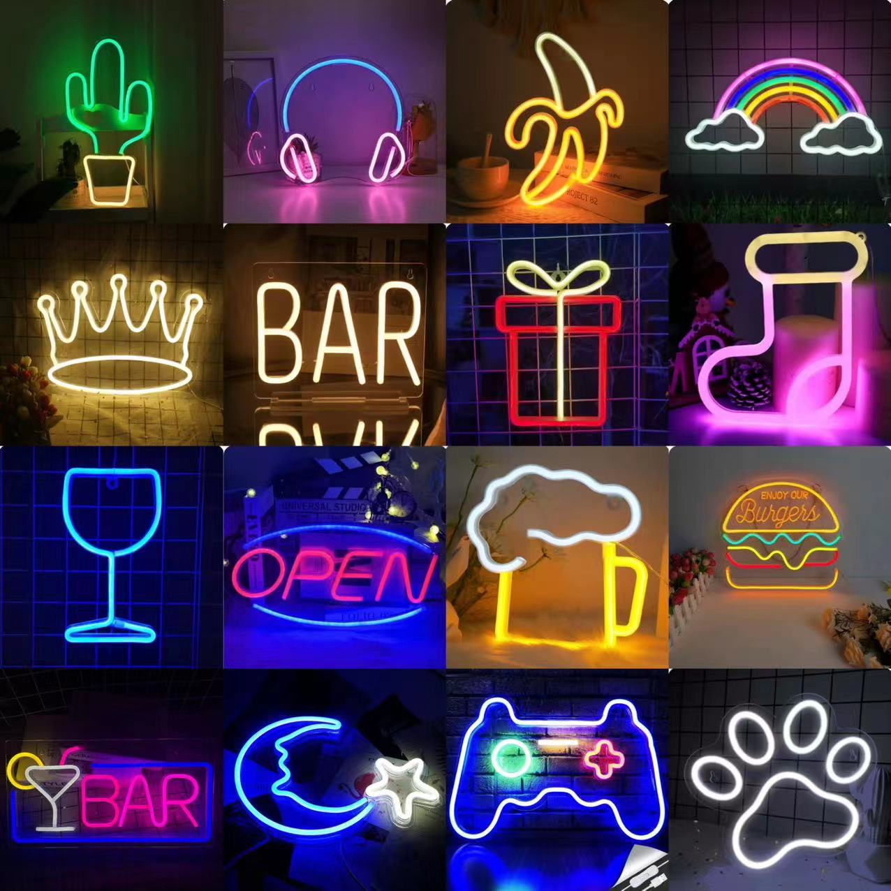 Custom LED Neon Sign with USB/ - Neon Sign Custom Led ulasan dan harga