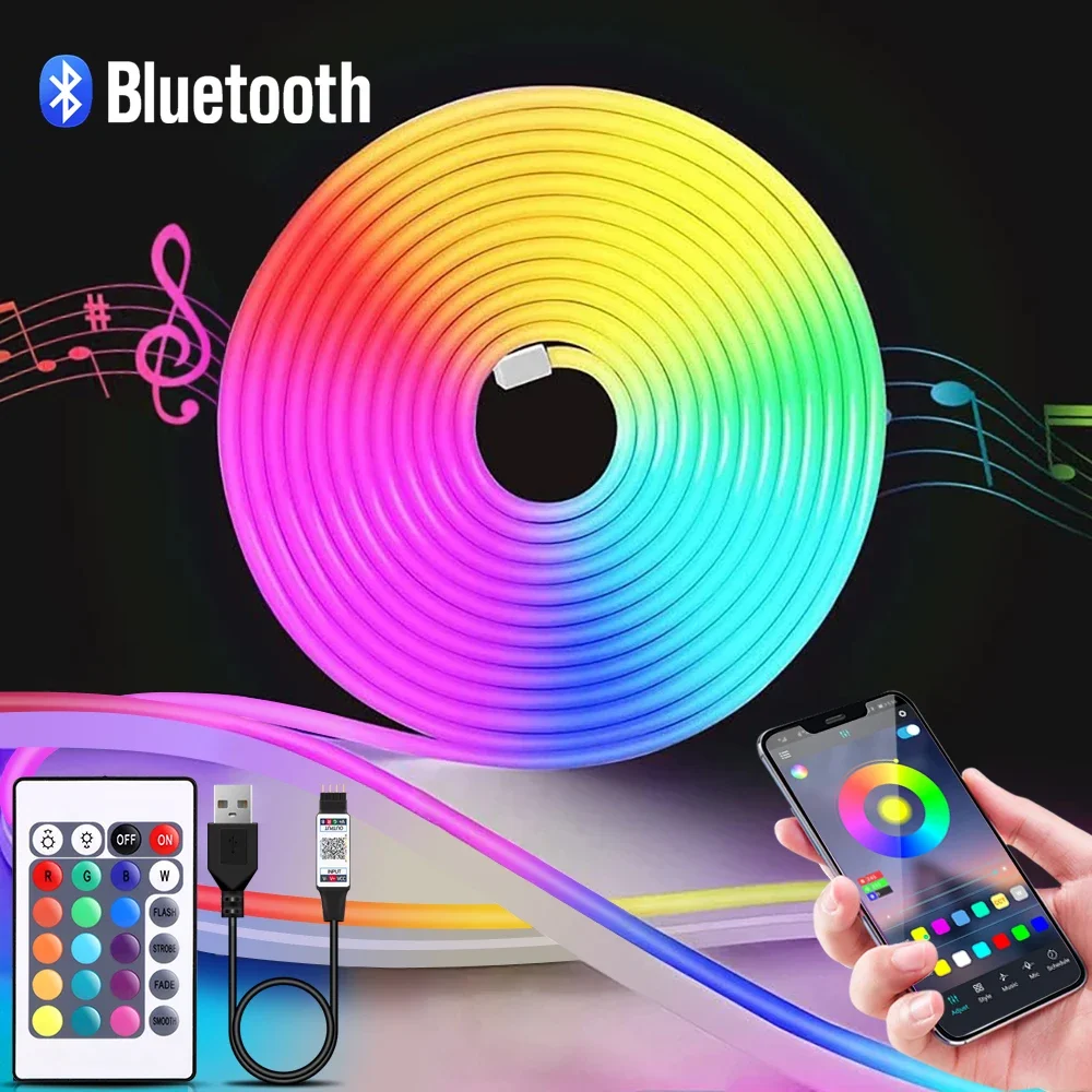 1-5m RGB LED Neon Strip Light  - Lighting Decor Items ulasan dan harga